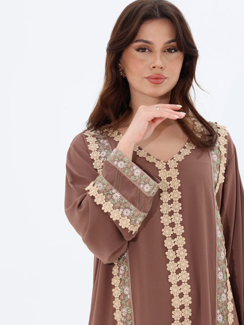Dahab Kaftan in Brown
