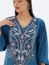 Durra Kaftan in Teal Blue