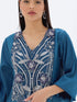 Durra Kaftan in Teal Blue