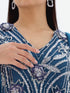Durra Kaftan in Teal Blue