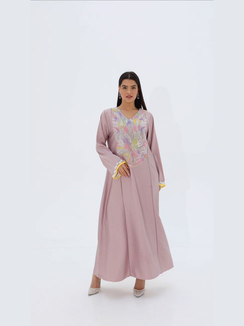 Fairouz Kaftan in Mauve
