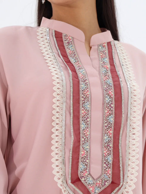 Hind Kaftan in Rose Pink