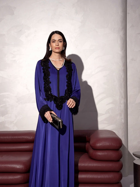 Malika Kaftan in Royal Blue