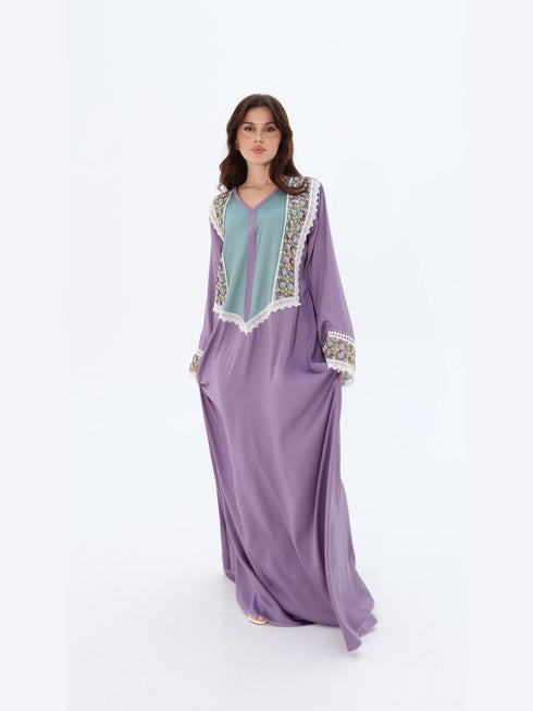 Mayar Kaftan in Lavender