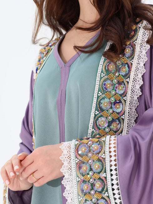 Mayar Kaftan in Lavender
