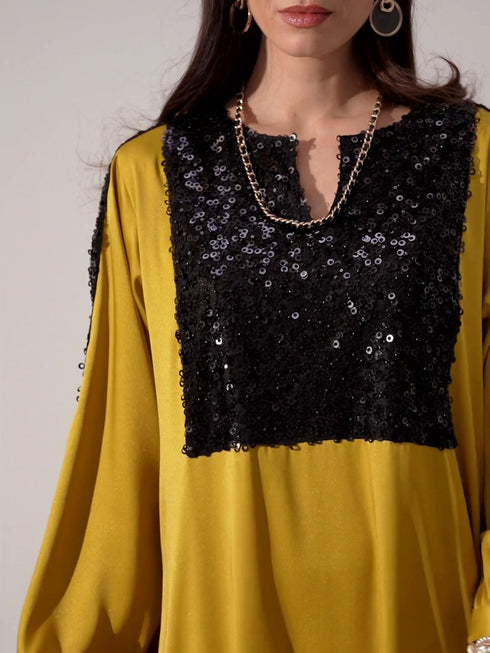 Najma Kaftan in Mustard