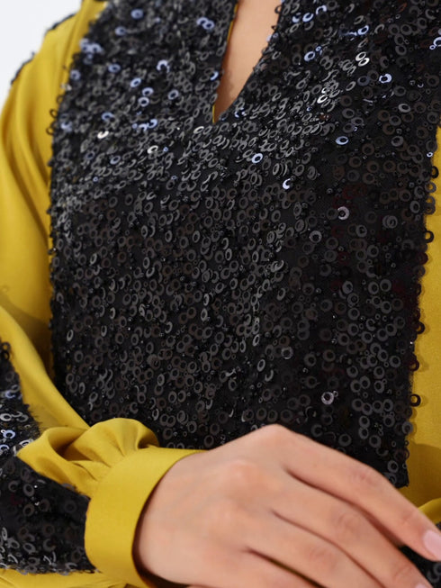 Najma Kaftan in Mustard