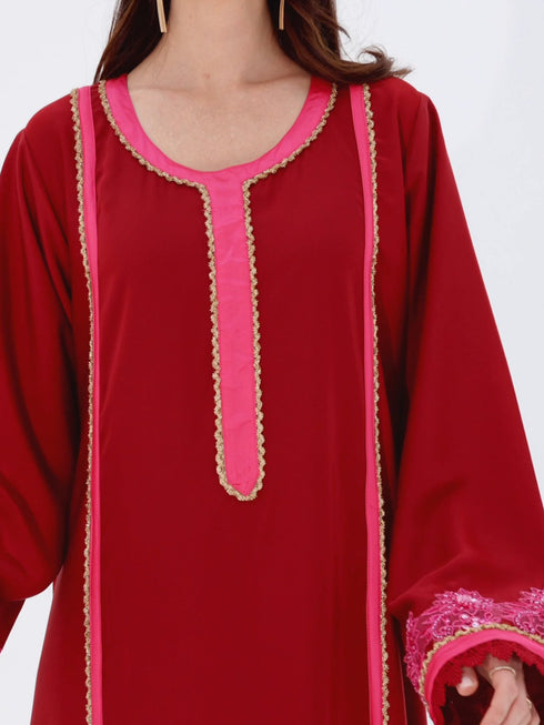 Rana Kaftan in Red