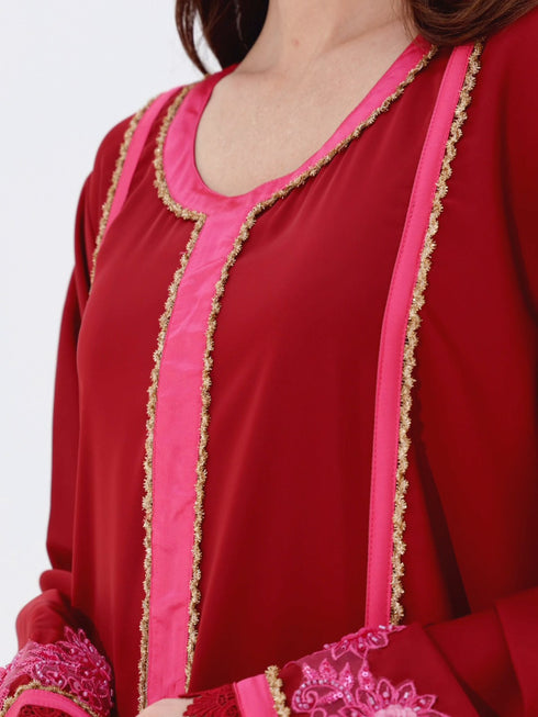 Rana Kaftan in Red