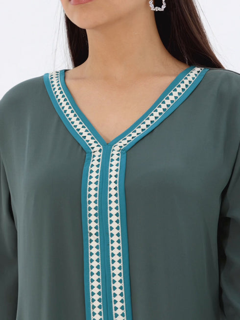 Reem Kaftan in Forest Green